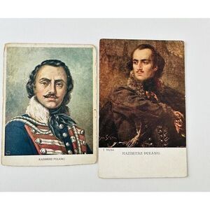 Poland Vintage Postcards Polish  General Kazimierz Pulaski ‎ See Photos